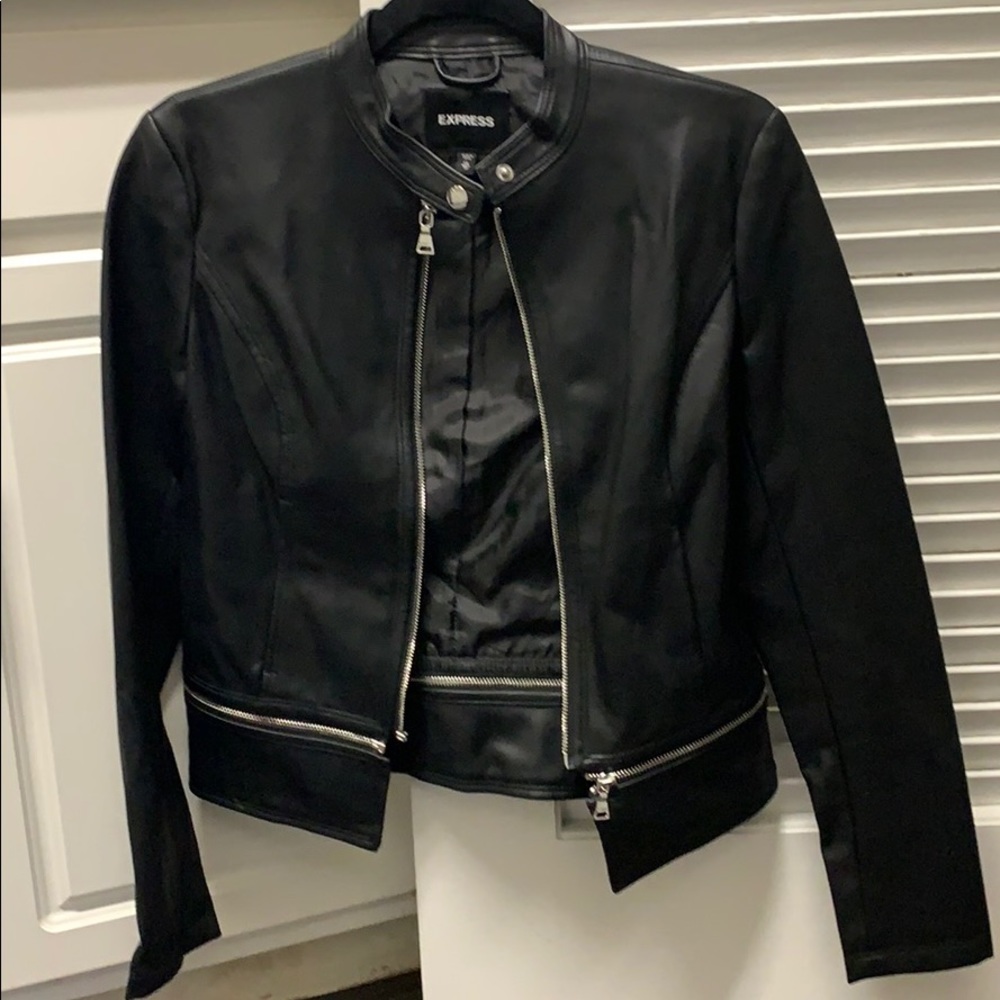 Express Hardly Worn Leather Jacket - image 1